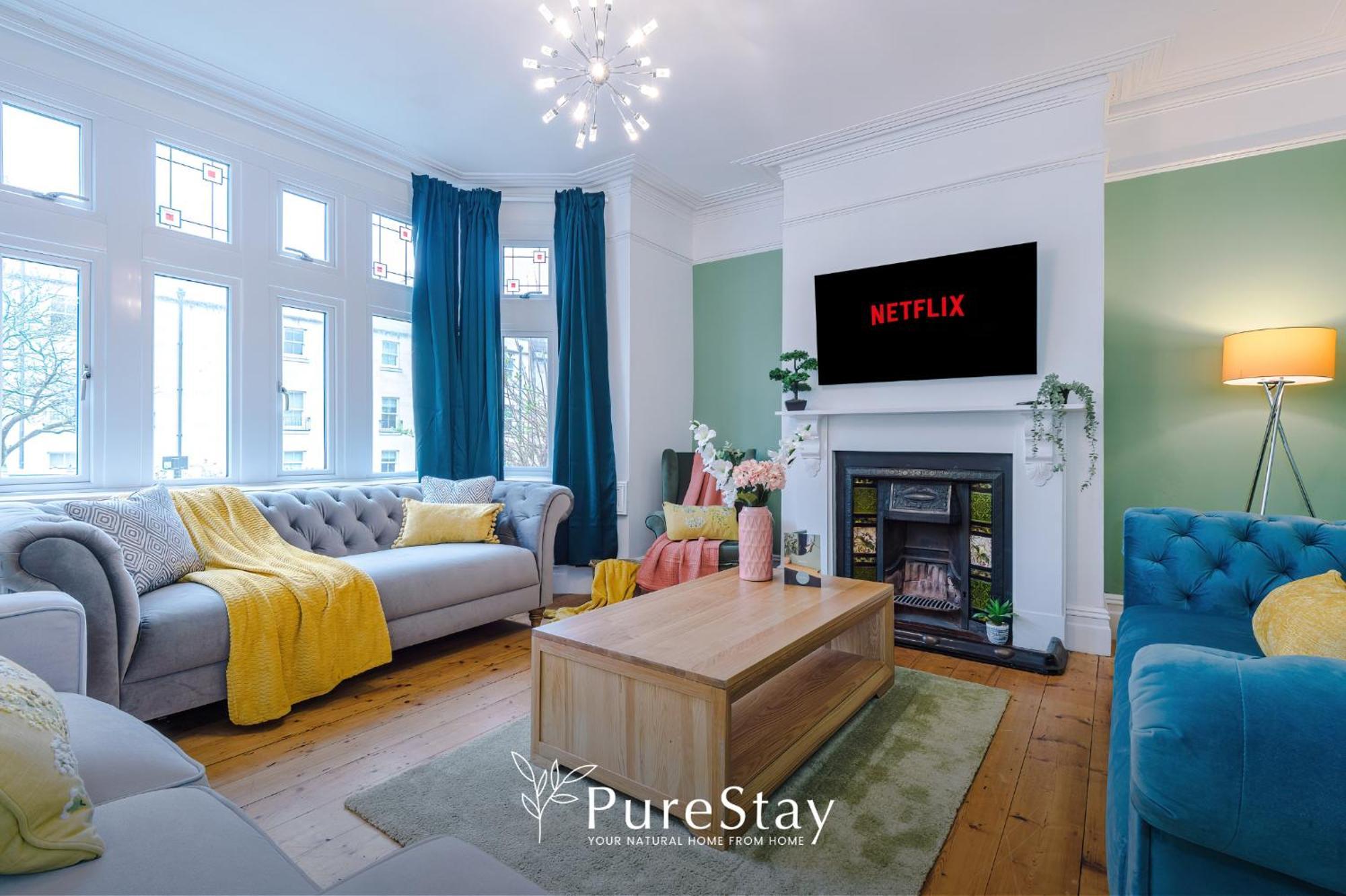 Incredible - Five Bedroom - 7 Actual Beds - 6 Bathroom House By Purestay - Central Bath With Parking Екстериор снимка