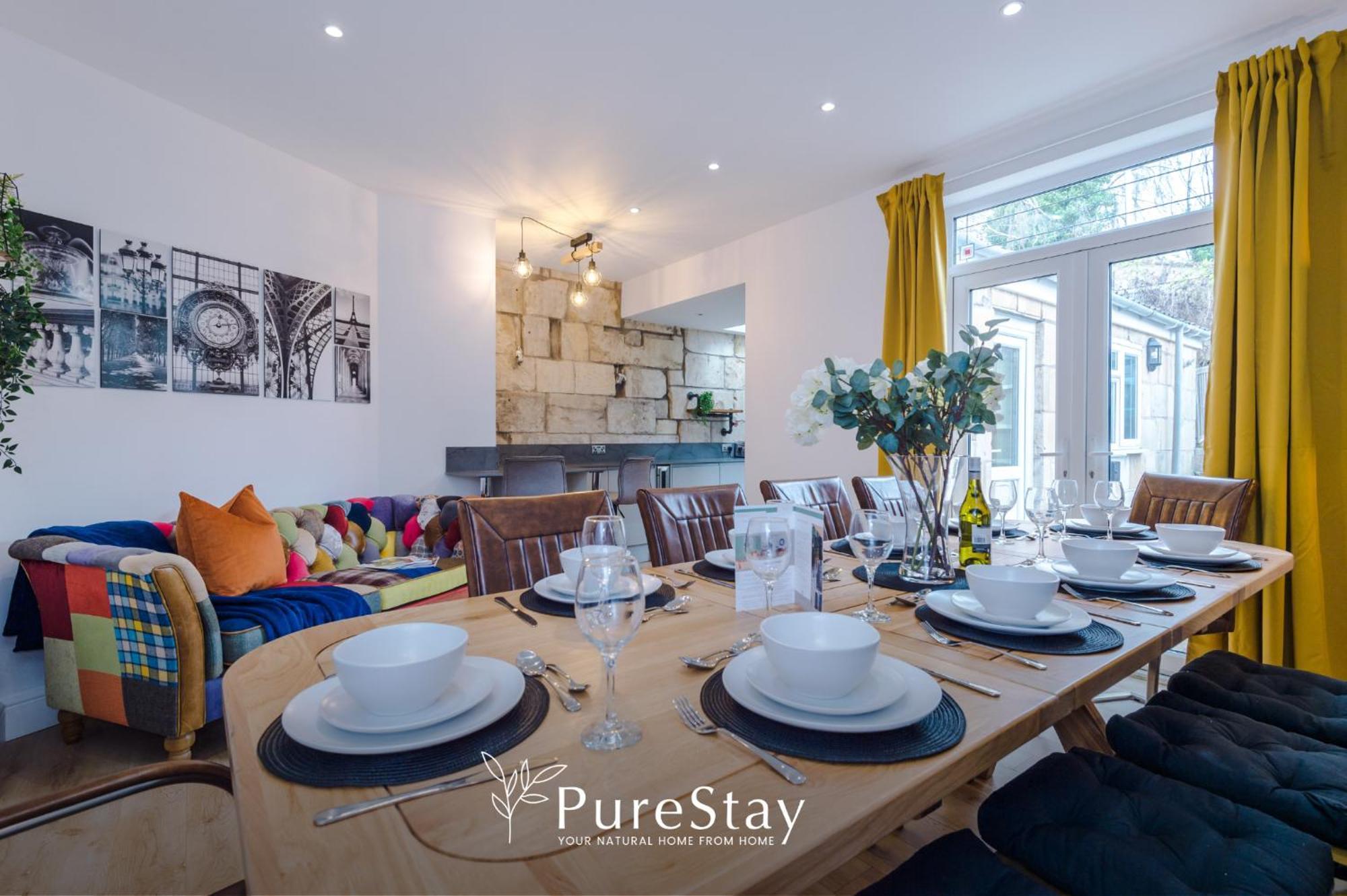 Incredible - Five Bedroom - 7 Actual Beds - 6 Bathroom House By Purestay - Central Bath With Parking Екстериор снимка